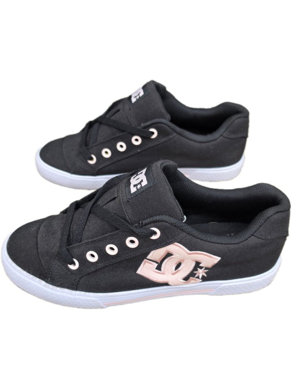 DC Shoes Chelsea Womens 9 Black Pink Skate Sneakers NWOB - Picture 5 of 12